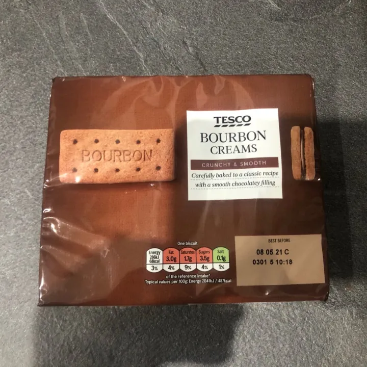 Tesco Bourbon Cream Biscuits 296G Lazada PH