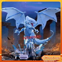 คลาสสิก DIY ญี่ปุ่นเกมอะนิเมะ OCG มอนสเตอร์อาคารอิฐ Blue-eyed White Dragon Block ประกอบของเล่นคอลเลกชัน