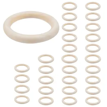 25 Pcs Natural Wood Rings 70mm Unfinished Macrame Wooden Ring Wood