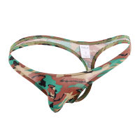 Hot Men S Camofalge Low Rise T-Back กางเกงนุ่มสบายกางเกงบิกินี่ Man 3D ชุดชั้นใน A5