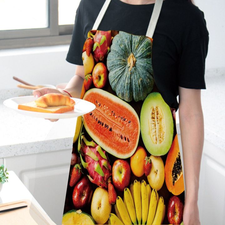plant-fruit-style-apron-baking-home-aprons-for-women-watermelon-pattern-accessories-cooking-apron-living-room-custom-apron-bib