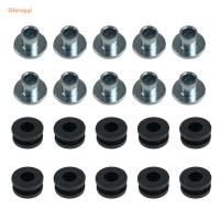 CHENGGI สำหรับ Suzuki สำหรับ Honda วงกลมดำ Eyelets ชิ้น Cowling Fastenener ความดันสลักเกลียวโครงภายนอก Relief เบาะ M6 Grommets ยางล้อรถยนต์