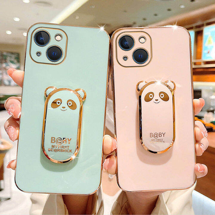 jiefie-เคสโทรศัพท์หมีการ์ตูนน่ารักสำหรับ-oppo-reno-2f-4f-5f-6z-7z-8z-8t-2-3-4-4-pro-5-5-pro-6-6-pro-7-7-pro-8-8-pro-9-9-pro-เคสโทรศัพท์ซิลิโคนอ่อนนุ่มชุบโครเมี่ยมพร้อมขาตั้งพับได้