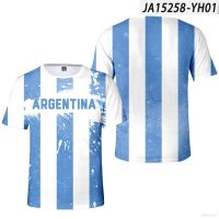 xzx 180305   SY3 World Cup Argentina Fans Tshirt T SHIRT Sports Tee Casual Short Sleeve Plus Size YS3