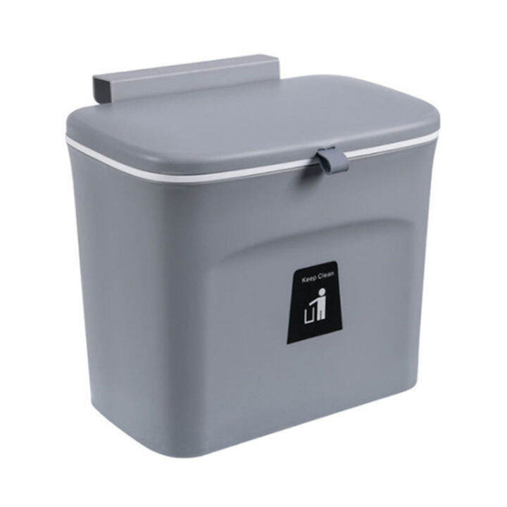 2022Hanging Trash Can Wall Mounted Waste Bin Kitchen Rubbish Waste