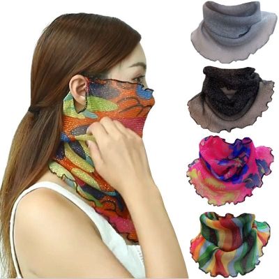 【CW】 New Scarf for Protection Neck Face Silk Hanging Ear
