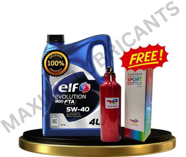 ELF EVOLUTION 900FTA 5W40 FULLY SYNTHETIC ENGINE OIL (4L) + FREE SPORT ...