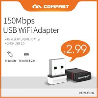 COMFAST มินิ150Mbps ไร้สาย USB อะแดปเตอร์ WiFi เครือข่ายดองเกิล802.11b/g/n การ์ด LAN สำหรับ2.4G เครื่องขยายสัญญาณไวไฟ CF-WU810N