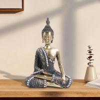 Thailand Buddha Figurine Meditation Statue for Table Office Housewarming Gift Decoration