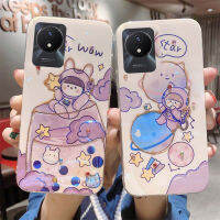 เคสโทรศัพท์ใหม่สำหรับ VIVO Y02T Y02A ฝาครอบ เพชรแสงสีฟ้ากันการชนกันของเพชรถ้วยน้ำซิลิโคนแบบนิ่มสำหรับผู้หญิงเคส VIVO Y02T Y02A