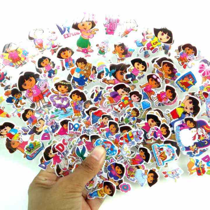 Children's cartoon sticky paper Dora the Explorer stickers bubble ...