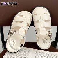 ขายดีที่สุด ioztt2023 - /☼✆ 2023 New Leather Shoes Sandals Buckle Hollow Out Beach Ladies Footwear Size 35-39 vc5536