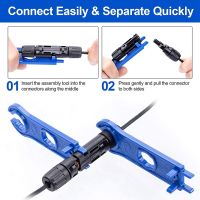 8PCS Solar Connector Tool Wrenches, Solar Panel Connector Assembly Tool for MC4 Connectors, Plastic Solar Wrench Spanner