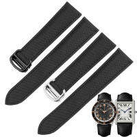 สายนาฬิกาไนลอนสำหรับ Cartier Tank London Key Series กันน้ำ Sweet-Proof Canvas Men S Watch Band Accessories18mm18mm 20 Mm