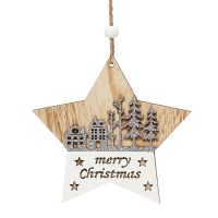 Christmas Pendant, Wooden Hanging Ornaments Christmas Tree Home Holiday Decoration