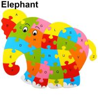 Fashion Wooden Animal Alphabet Letter Puzzle Kids Educational Developmental Toy Alphabet Craft Wooden English Words Puzzle