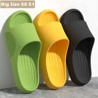 Big Size 36-51 Men Flip Flops Women Soft EVA Thick Sole Slides Summer Beach Sandals Couples Slippers Home Non Slip Bathroom Shoe House Slippers