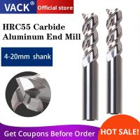 VACK HRC55 เครื่องตัดมิลลิ่งสําหรับอลูมิเนียม End Mill คาร์ไบด์ทังสเตนเหล็กกัดเครื่องมือสําหรับทองแดง Cnc Maching Router Bit 3 Blade