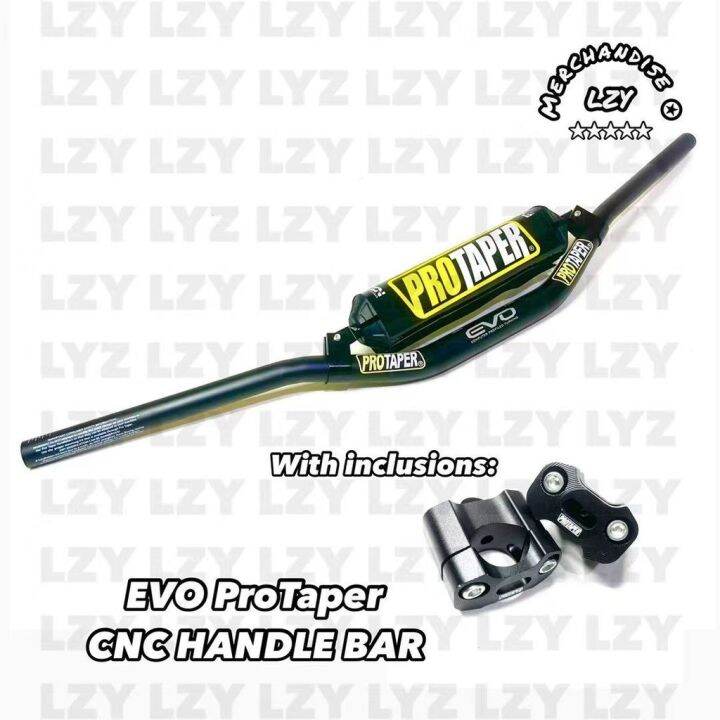 ♣ EVO ProTaper CNC Handle Bar Fat Bar Extra Long With Riser Motorcycle ...