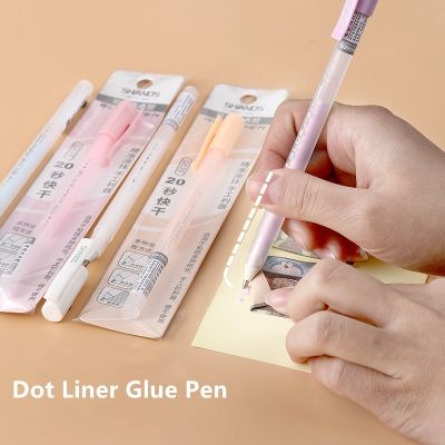 Glue Pen Dot Liner Contact Adhesive Pastel Dispensing Quick-drying Glue Portable For Memo Diary Album Journal Stationery