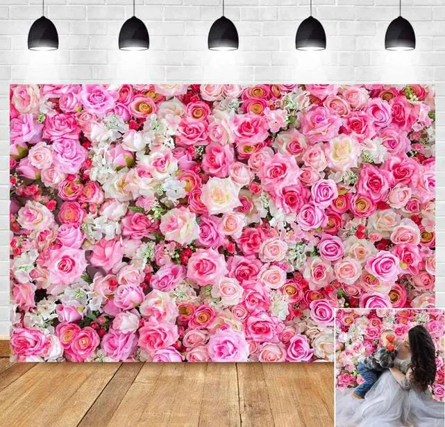 3D Rose Flower Photo Background Pink Red Rose Photography Backdrop for  Pictures 5x3ft Vinyl Newborn Baby Bridal Shower Birthday Party Banner Cake  Table Decor Supplies Photo Studio Props | Lazada PH