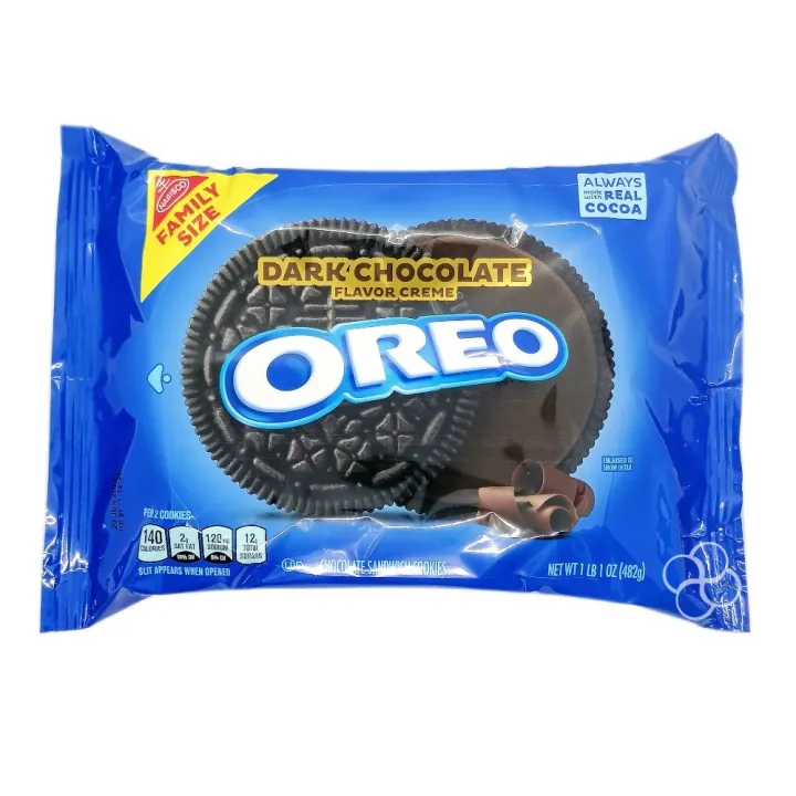 Oreo Dark Chocolate Creme Sandwich Cookies Family Size 482g 