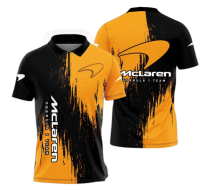 New Formula One Mclaren Team Racing Car Male Summer F1 polo T-Shirts 3D Print Sports Casual Large Size Round Collar  07