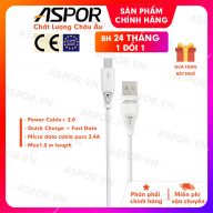 Cáp sạc ASPOR USB-Micro 2.4A & Data, dài 1m - AC-05 thumbnail