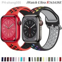 Silicone Strap For Apple Watch Band 49mm 45mm 44mm 40mm 41mm Series Ultra 8 7 6 5 4 SE Sports Wristband iWatch 3 42mm Bracelet