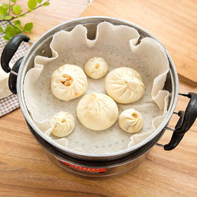 【▼Hot Sales▼】 congbiwu03033736 Baozi ผ้าหม้อนึ่งไม้ไผ่ผ้าฝ้ายบริสุทธิ์ธรรมชาติขนาด50ซม. เป็นมิตรกับสิ่งแวดล้อมใช้ซ้ำได้แผ่นผ้าก๊อซตู้ชั้นวางแบบกลม