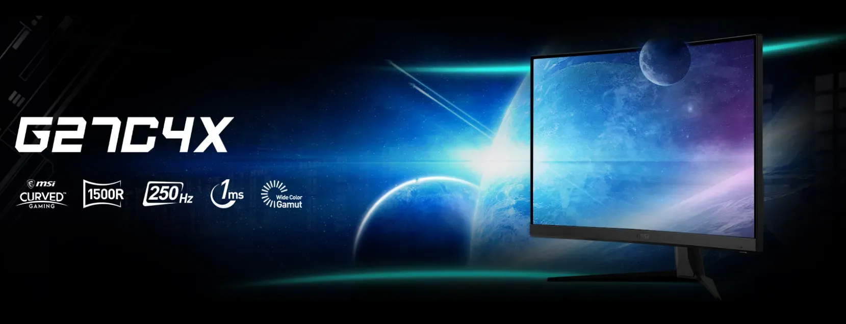 MSI OPTIX G27C4X 27 INCH FHD 250HZ 1MS ADAPTIVE SYNC CURVED GAMING