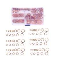 280PCS Copper Washer Gasket Nut and Bolt Set Flat Ring Seal Assortment Kit M5 M6 M8 M10 M12 M14 M16 for Sump Plugs Wate