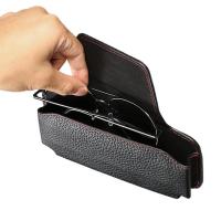 Car Glasses Holder Universal Car Sunglass Holder Car Sun Visor Eye Glasses Case Holders Leather Sunglasses Clip Storage Case Eyewear case