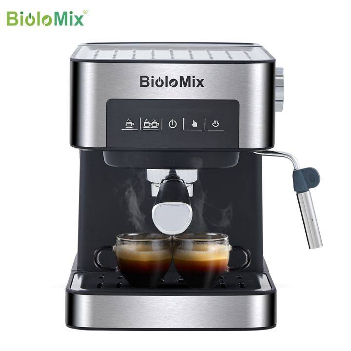 biolomix-20บาร์เครื่องชงกาแฟเอสเพรสโซประเภทอิตาลีพร้อมไม้กายสิทธิ์เครื่องตีฟองนมสำหรับเอสเพรสโซ่คาปูชิโน่ลาเต้และมอคค่า