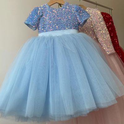 NNJXD Baby Girl Birthday Dress Infant Party Dresses Cute Bow Dress Lace Christening Gown Elegant Princess Dress Ball Gowns Wedding Dresses For Girls