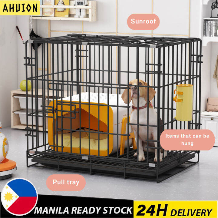 【COD】 AHUION Heavy Duty Enlarge XL Dog Cage with Poop Tray Pet