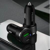 Mcdodo หัวชาร์จในรถ 38W USB Type-C PD Quick Charge 3.0 Car Charger ปลอดภัยFast Charger For iPhone 11 Pro Max mate 30 Pro