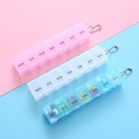 1Pcs 7 Days Pill Medicine Box Weekly Tablet Holder Storage Organizer Container Pill Box Splitters 3 Colors Pill Case Organizer Medicine  First Aid Sto