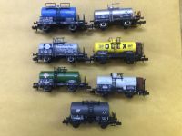 Brand new Fleischmann N Scale OIl Tankers 9 Colours  เรือบรรทุกน้ำมัน Fleischmann N Scale ใหม่ 9 สี