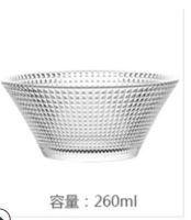 4.25 inch retro relief bead point ice cream bowl crystal glass dessert snack bowl ice cream bowl round bowl birds nest bowl