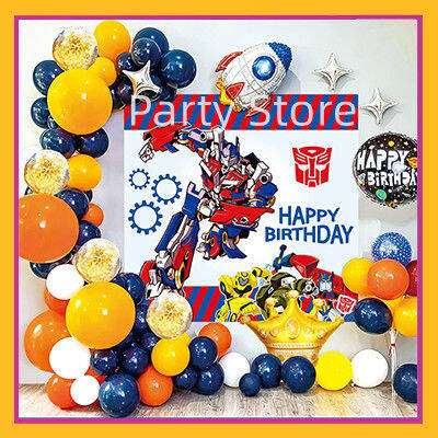 112 piece suit Transformers themed boy Happy Birthday 3-10 Decorated ...