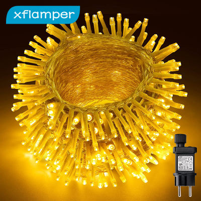 xflamper String Lights 20M 200 LED 8 Modes Waterproof Extendable Fairy Light for Indoor Outdoor Christmas Tree Party Wedding