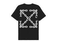 NicefeetTH - OFF-WHITE Slim Chain Arrows-Print T-Shirt (BLACK)