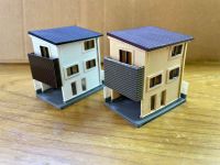 N Scale TomyTec  2Townhouses  B2, easy assembly no glue required. L6W4H6   N Scale TomyTec 2ทาวน์เฮาส์ B2 ประกอบง่าย ไม่ต้องใช้กาว L6W4H6