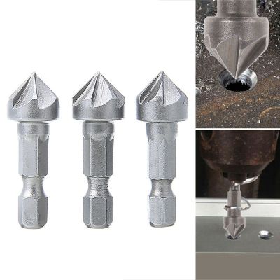 1PC 90 Degree Countersink Drill Chamfer Bit 1/4 quot; Hex Shank Carpentry Woodworking Angle Point Bevel Cutting Cutter Remove Bur