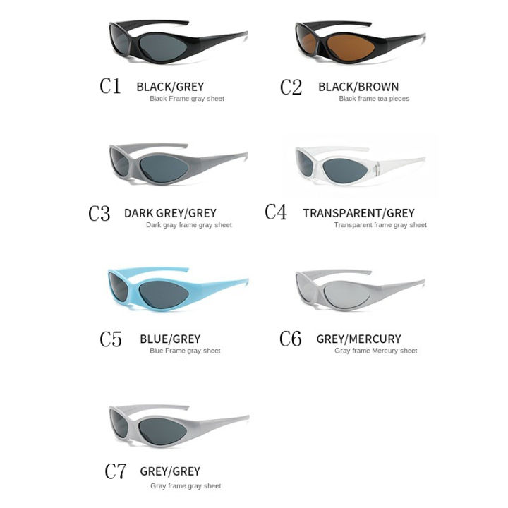 แว่นตากันแดดห่อรอบๆผู้หญิง-y2k-ผู้ชายสีเงินแห่งอนาคตเทคโนโลยีสไตล์สปอร์ต-uv400เฉดสีแว่นตากันแดด