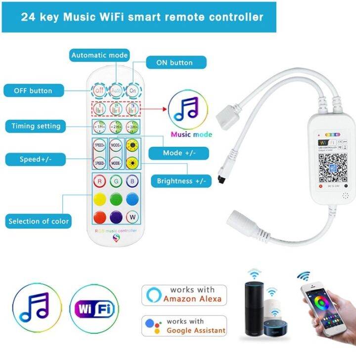 รีโมทคอนโทรล-led-44-ปุ่ม-24-ปุ่ม-led-ir-controller-dimmer-ไฟ-led-ir-wifi-เพลงรีโมท-dc12v-ควบคุมสำหรับ-rgb-คริสต์มาส-led-strip