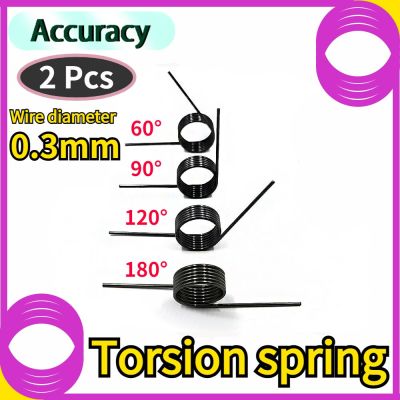 0.3mm Wire Diameter Angle 180/120/90/60 Degree Torsion Spring V-shaped Spring 3 Laps/6 Laps/9 LapsRotary Torsion Spring Electrical Connectors