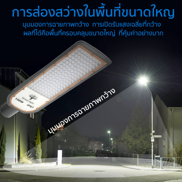 50w-100w-150w-200w-ไฟถนน-led-ip67-กันน้ำได้-โคมไฟถนน-ความสว่างมาก-ความปลอดภัยสำหรับเส้นทางสวน-โคมไฟถนน-โคมไฟติดผนัง