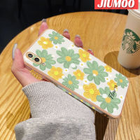 เคส JIUMOO สำหรับ Huawei Y7 Pro 2019เคสแฟชั่นลายดอกไม้สี่เหลี่ยมใหม่กรอบชุบพื้นผิวเคสนิ่มซิลิกาเจลกันกระแทกเคสมือถือรวมฝาครอบป้องกันเลนส์กล้องถ่ายรูปทั้งหมด